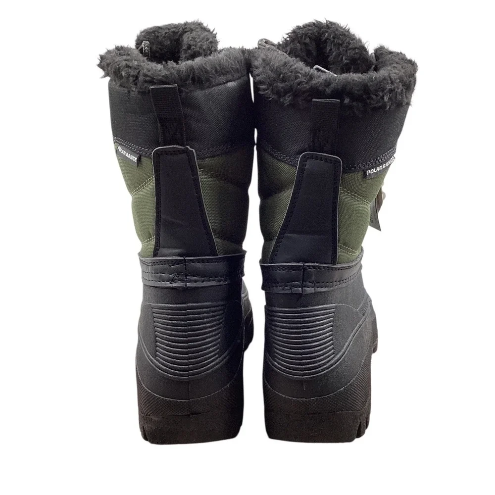 Polar Range Decker Men 11 Snow Boots Olive Green Black Waterproof Winter Duck